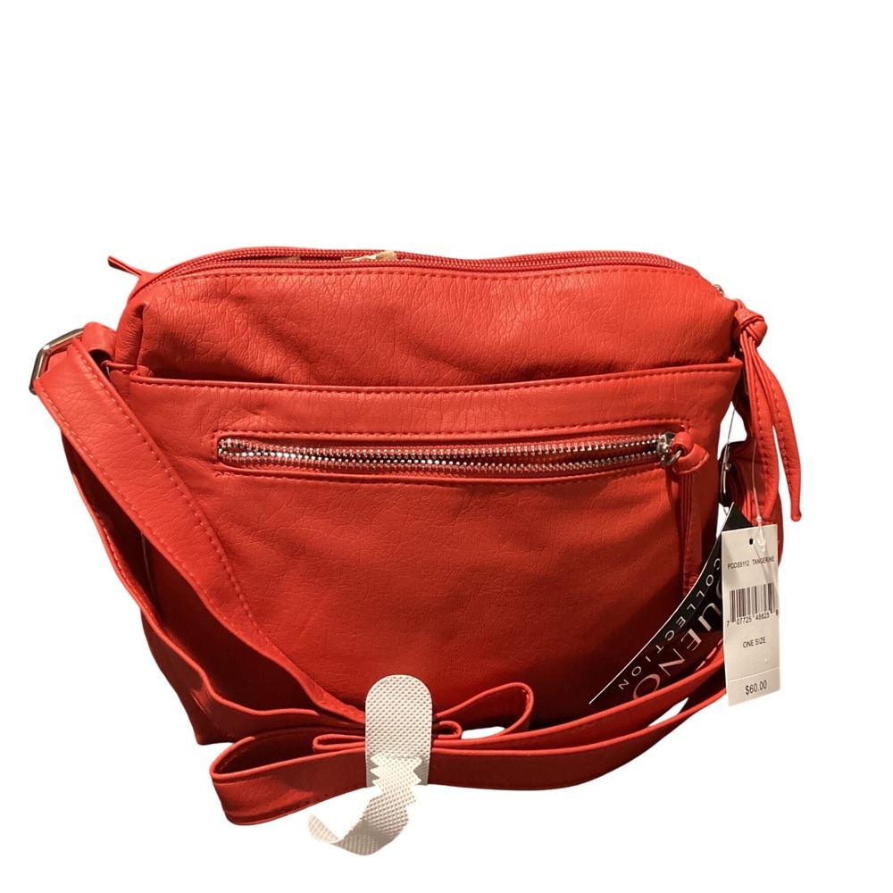 Bueno Collection Tangerine Orange Crossbody Bag Faux Leather NWT‎